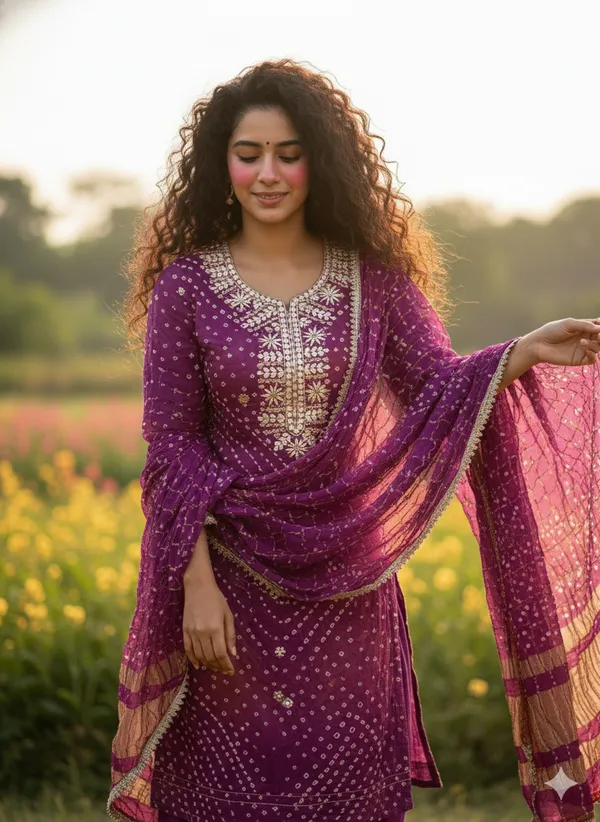 Four_piece_purple_Unstitched_Art_Silk_Suits