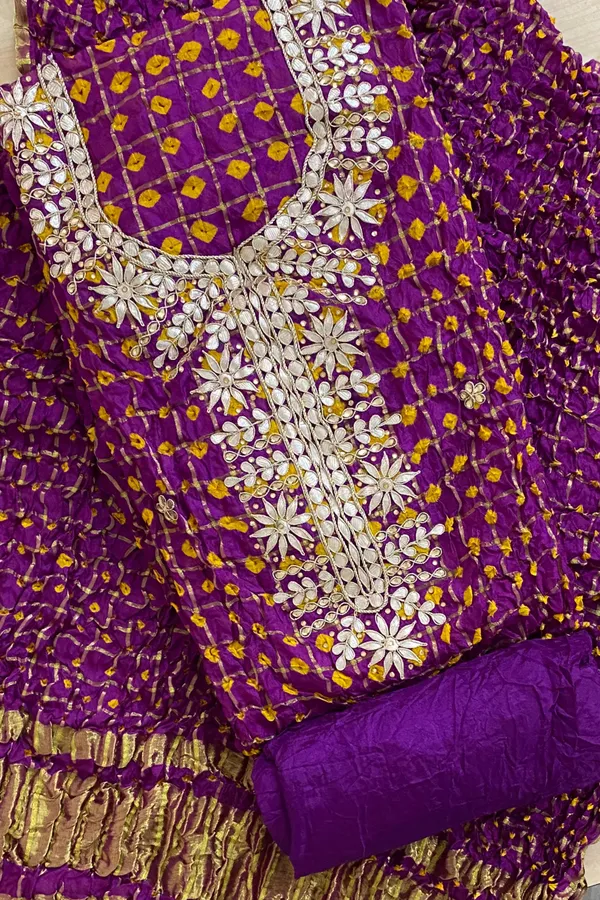 Four_piece_purple_Unstitched_Art_Silk_Suits