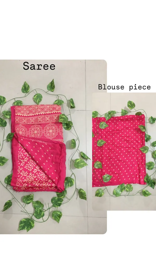 Gajji_silk_saree_with_handblock_print_and_bandhani_blouse_
