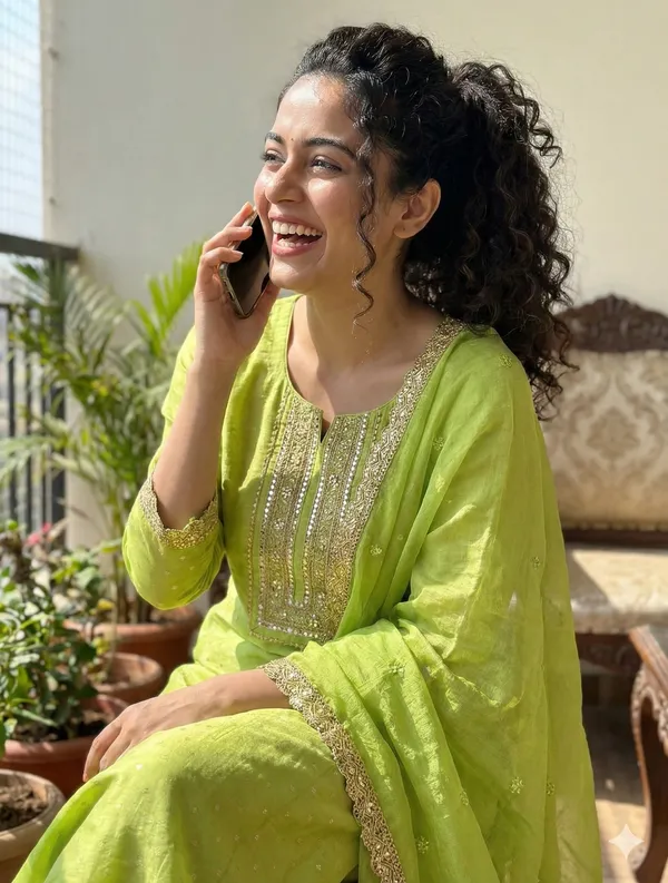 Simple_chanderi_green_suit_piece