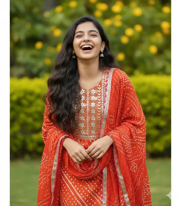 Four_Piece_Orange_Unstitched_Art_Silk_Suits