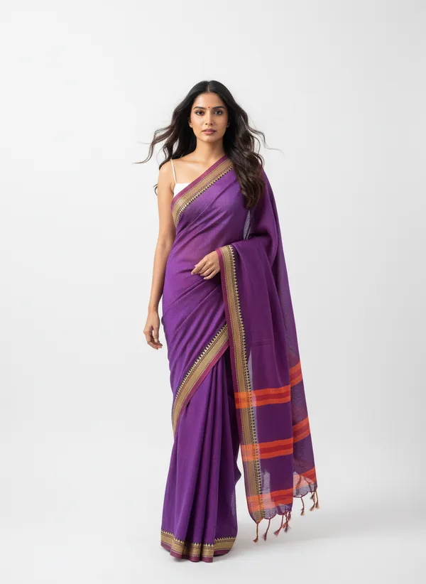 Women_S_Traditional_Bengali_Woven_Designed_Pure_Handloom_Pure_Cotton_Saree_With_Blouse_Piece_Length_5_5_Mtr_Blouse_0_80_Mtr