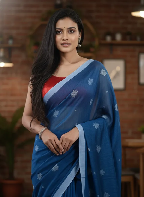 Women_S_Handloom_Cotton_Soft_Khadi_Jamdani_Saree_With_Blouse_Piece_Saree_For_All_Ocassion