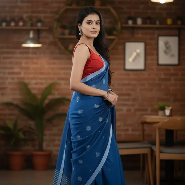 Women_S_Handloom_Cotton_Soft_Khadi_Jamdani_Saree_With_Blouse_Piece_Saree_For_All_Ocassion
