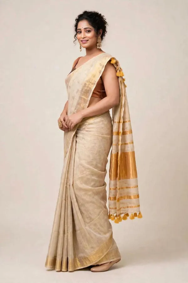 Womens_S_Traditional_Bengal_Handloom_Silk_Linen_Saree_With_Running_Blouse_Piece