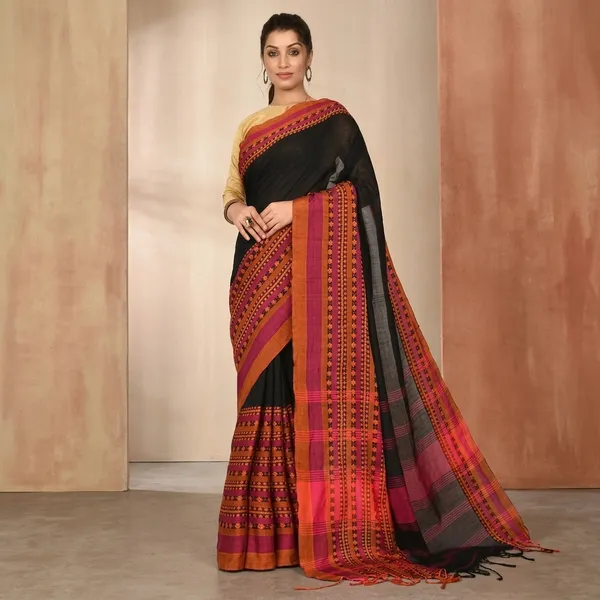 Wsari_Women_S_Handloom_Cotton_Bengal_Cotton_Begampuri_Saree_With_Blouse_Piece_Saree_For_All_Ocassion_Length_5_5_Mtr