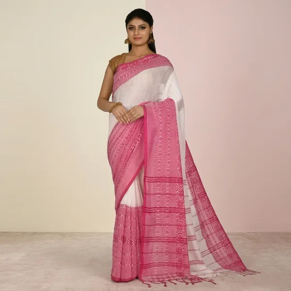 Wsari_Women_S_Handloom_Cotton_Bengal_Cotton_Begampuri_Saree_With_Blouse_Piece_Saree_For_All_Ocassion_Length_5_5_Mtr