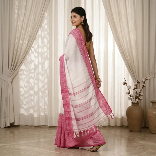 Wsari_Women_S_Handloom_Cotton_Bengal_Cotton_Begampuri_Saree_With_Blouse_Piece_Saree_For_All_Ocassion_Length_5_5_Mtr