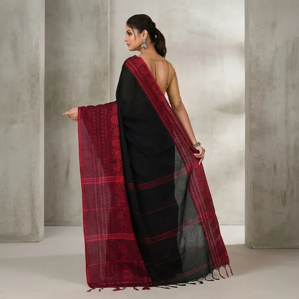 Wsari_Women_S_Handloom_Cotton_Bengal_Cotton_Begampuri_Saree_With_Blouse_Piece_Saree_For_All_Ocassion_Length_5_5_Mtr