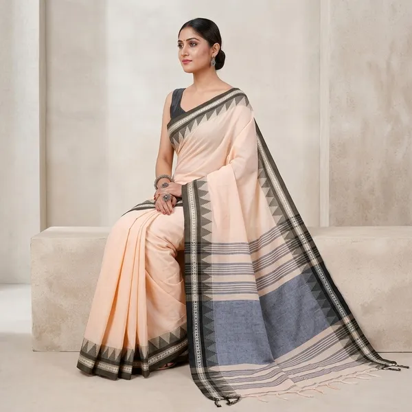 Wsari_Women_S_Handloom_Cotton_Soft_Khadi_Jamdani_Saree_With_Blouse_Piece_Saree_For_All_Ocassion_Length_5_5_Mtr