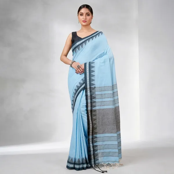 Wsari_Women_S_Handloom_Cotton_Soft_Khadi_Jamdani_Saree_With_Blouse_Piece_Saree_For_All_Ocassion_Length_5_5_Mtr