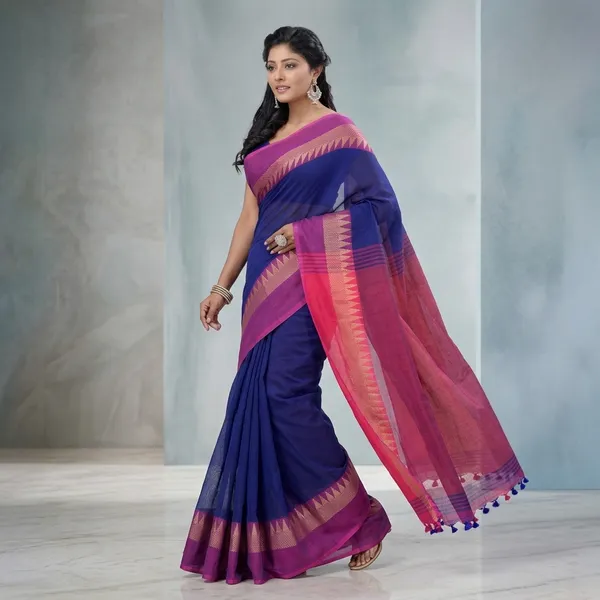 Wsari_Women_S_Handloom_Soft_Cotton_Khadi_Jamdani_Saree_With_Blouse_Piece_Saree_For_All_Ocassion_Length_5_5_Mtr