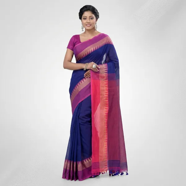 Wsari_Women_S_Handloom_Soft_Cotton_Khadi_Jamdani_Saree_With_Blouse_Piece_Saree_For_All_Ocassion_Length_5_5_Mtr