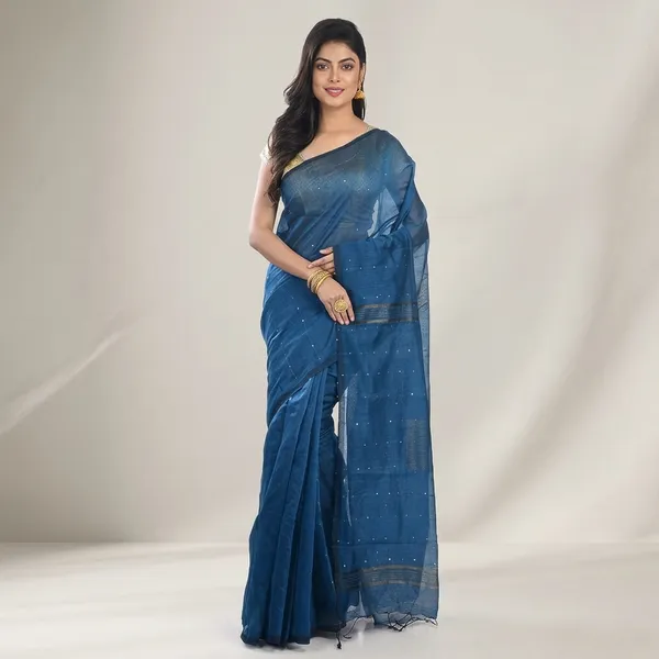 Wsari_Women_S_Handloom_Soft_Cotton_Khadi_Jamdani_Saree_With_Blouse_Piece_Saree_For_All_Ocassion_Length_5_5_Mtr