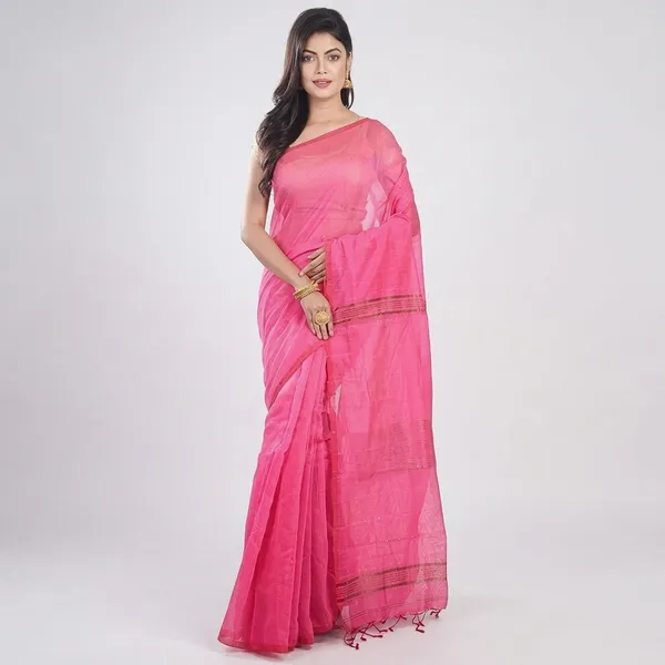Wsari_Women_S_Handloom_Soft_Cotton_Khadi_Jamdani_Saree_With_Blouse_Piece_Saree_For_All_Ocassion_Length_5_5_Mtr