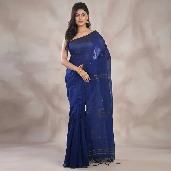 Wsari_Women_S_Handloom_Soft_Cotton_Khadi_Jamdani_Saree_With_Blouse_Piece_Saree_For_All_Ocassion_Length_5_5_Mtr