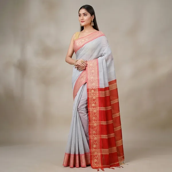 Wsari_Women_S_Bangladesh_Cotton_Silk_Saree_With_Blouse_Piece_Saree_For_All_Ocassion_Length_5_5_Mtr