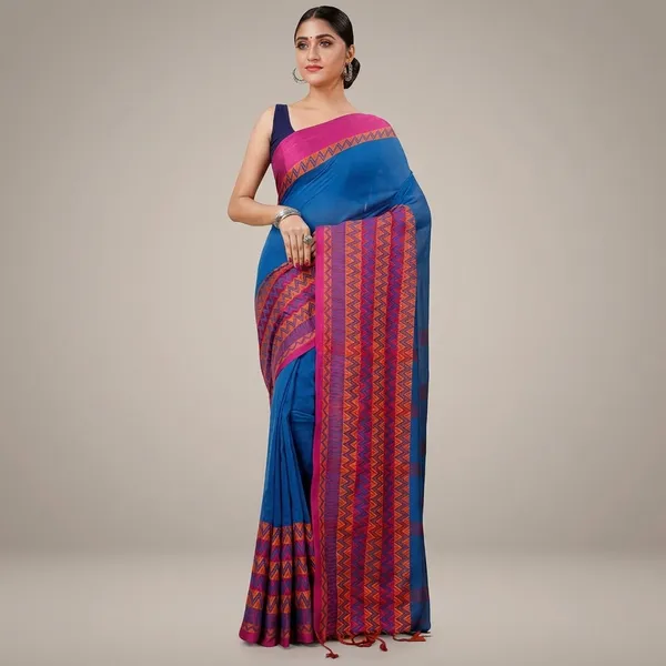 Wsari_Women_S_Handloom_Cotton_Khadi_Begampuri_Saree_With_Blouse_Piece_Saree_For_All_Ocassion_Length_5_5_Mtr