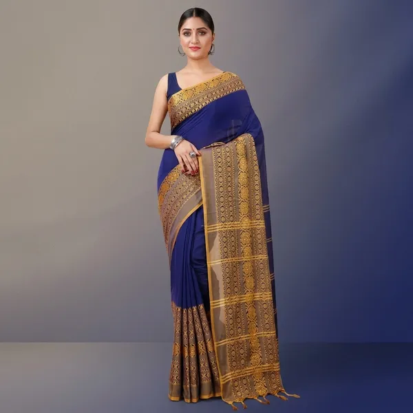 Wsari_Women_S_Handloom_Bangladesh_Cotton_Silk_Saree_With_Blouse_Piece_Saree_For_All_Ocassion_Length_5_5_Mtr