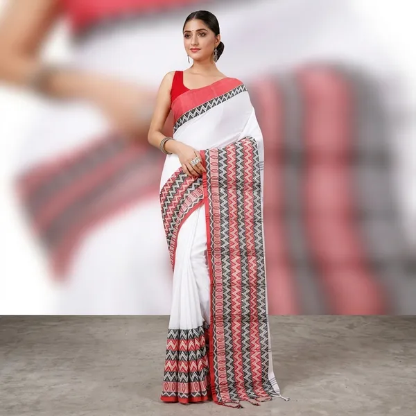 Wsari_Women_S_Handloom_Bangladesh_Cotton_Silk_Saree_With_Blouse_Piece_Saree_For_All_Ocassion_Length_5_5_Mtr