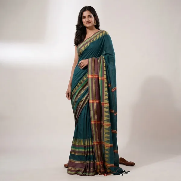 Wsari_Women_S_Traditional_Bengali_Mandir_Designed_Pure_Handloom_Pure_Cotton_Saree_With_Blouse_Piece_Length_5_5_Mtr