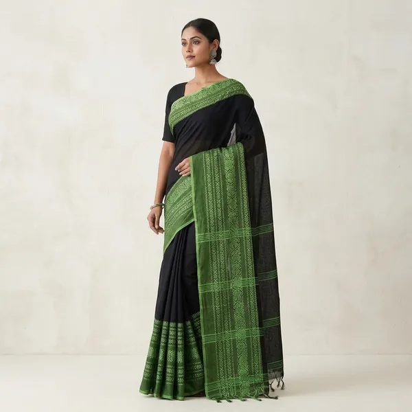 Wsari_Women_S_Handloom_Soft_Cotton_Khadi_Saree_With_Blouse_Piece_Saree_For_All_Ocassion_Length_5_5_Mtr