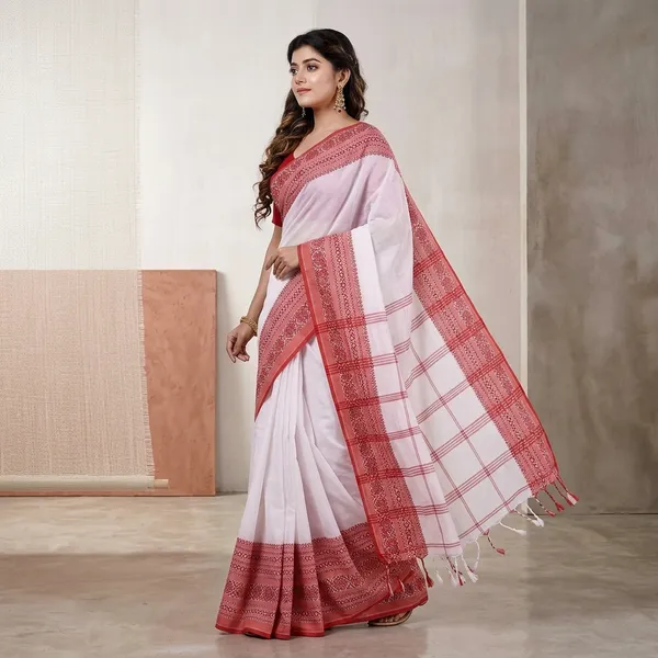 Wsari_Women_S_Handloom_Soft_Cotton_Khadi_Saree_With_Blouse_Piece_Saree_For_All_Ocassion_Length_5_5_Mtr
