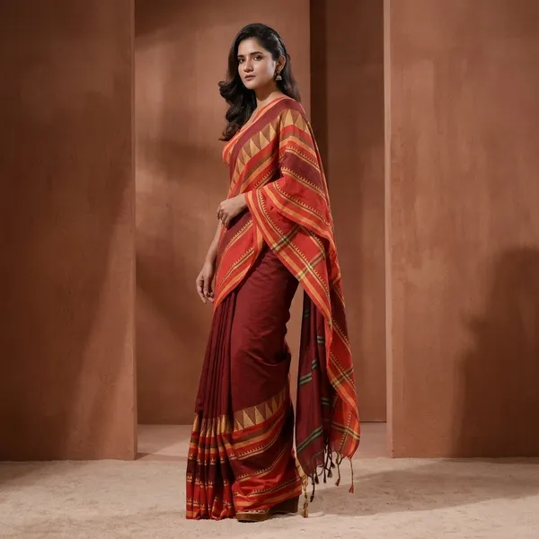 Wsari_Women_S_Traditional_Bengali_Mandir_Designed_Pure_Handloom_Pure_Cotton_Saree_With_Blouse_Piece_Length_5_5_Mtr