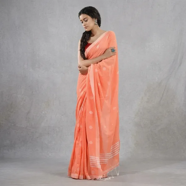 Wsari_Women_S_Traditional_Bengali_Mandir_Designed_Pure_Handloom_Pure_Cotton_Saree_With_Blouse_Piece_Length_5_5_Mtr