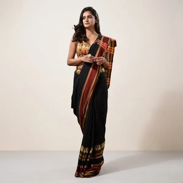 Wsari_Women_S_Traditional_Bengali_Mandir_Designed_Pure_Handloom_Pure_Cotton_Saree_With_Blouse_Piece_Length_5_5_Mtr