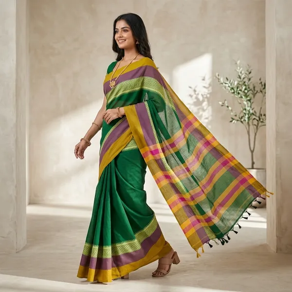 Women_S_Traditional_Bengali_Woven_Designed_Pure_Handloom_Pure_Cotton_Saree_With_Blouse_Piece_Length_5_5_Mtr_Blouse_0_80_Mtr
