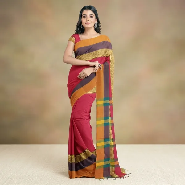 Women_S_Traditional_Bengali_Woven_Designed_Pure_Handloom_Pure_Cotton_Saree_With_Blouse_Piece_Length_5_5_Mtr_Blouse_0_80_Mtr