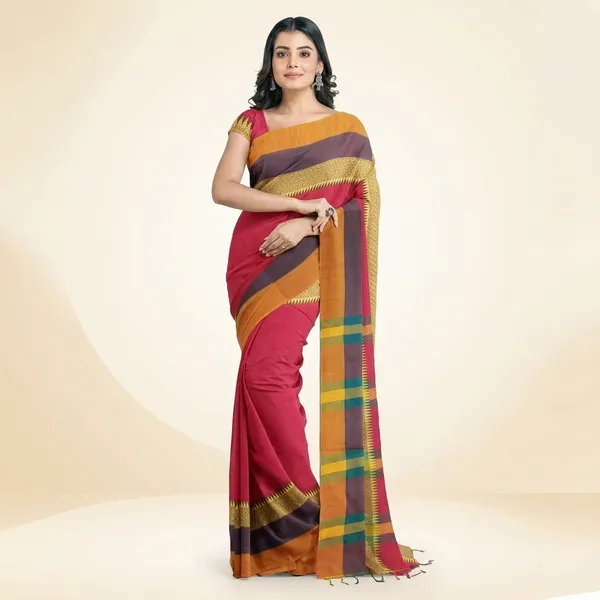 Women_S_Traditional_Bengali_Woven_Designed_Pure_Handloom_Pure_Cotton_Saree_With_Blouse_Piece_Length_5_5_Mtr_Blouse_0_80_Mtr