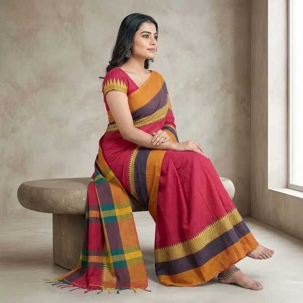 Women_S_Traditional_Bengali_Woven_Designed_Pure_Handloom_Pure_Cotton_Saree_With_Blouse_Piece_Length_5_5_Mtr_Blouse_0_80_Mtr