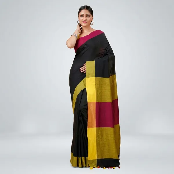 Women_S_Traditional_Bengal_Pure_Handloom_Pure_Cotton_Saree_With_Blouse_Piece_Length_5_5_Mtr