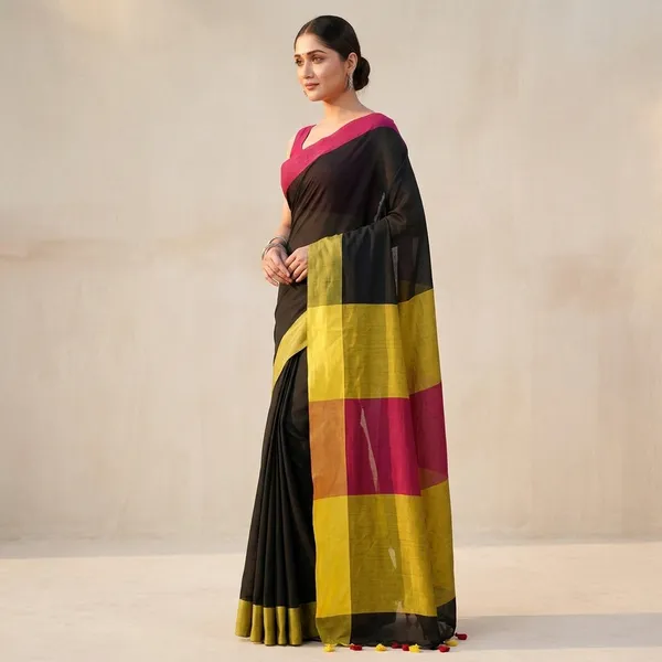 Women_S_Traditional_Bengal_Pure_Handloom_Pure_Cotton_Saree_With_Blouse_Piece_Length_5_5_Mtr