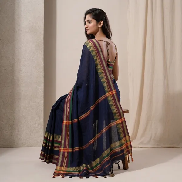 Women_S_Traditional_Bengal_Pure_Handloom_Pure_Cotton_Saree_With_Blouse_Piece_Saree_Length_5_5_Mtr_Blouse_0_80_Mtr