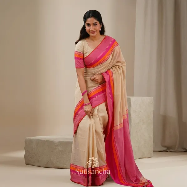 Wsari_Women_S_Traditional_Bengali_Woven_Designed_Pure_Handloom_Pure_Cotton_Saree_With_Blouse_Piece_Length_5_5_Mtr_Blouse_0_80_Mtr_Off_White