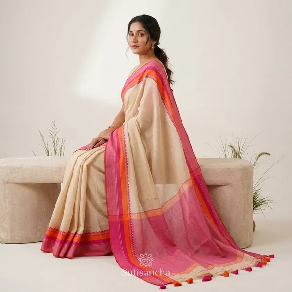 Wsari_Women_S_Traditional_Bengali_Woven_Designed_Pure_Handloom_Pure_Cotton_Saree_With_Blouse_Piece_Length_5_5_Mtr_Blouse_0_80_Mtr_Off_White