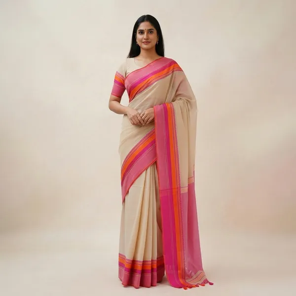 Elegant_Handloom_Cotton_Saree_With_Running_Blouse_Piece