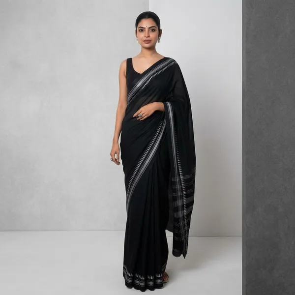 Beautiful_Handloom_Cotton_Saree_With_Running_Blouse_Piece_Black