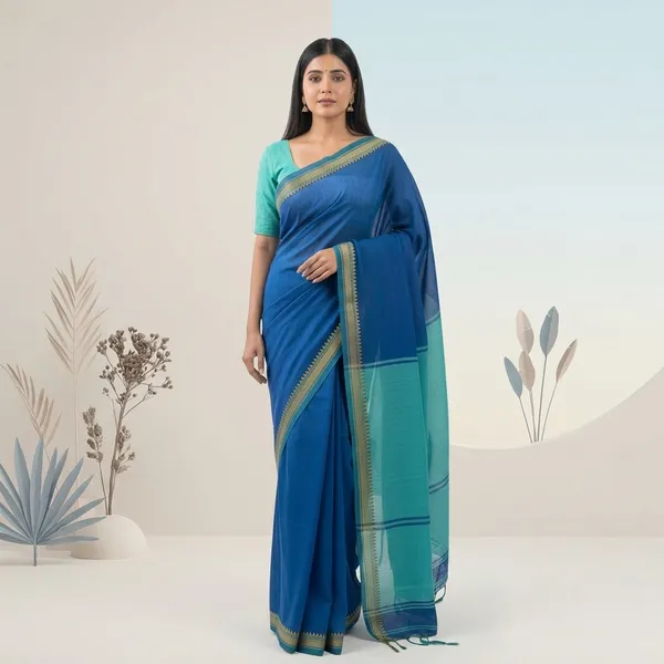 Elegant_Handloom_Cotton_Saree_With_Running_Blouse_Piece