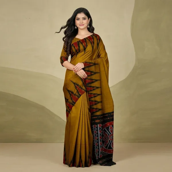 Wsari_Women_S_Cotton_Handloom_Sambalpuri_Print_Saree_With_Running_Blouse_Piece