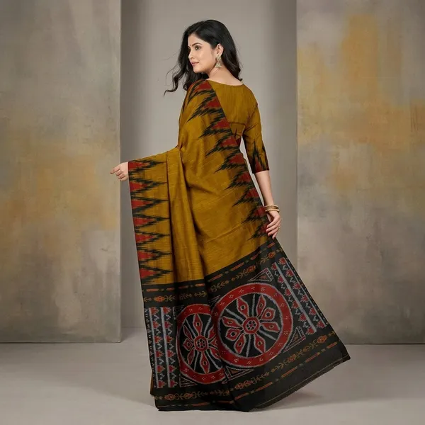 Wsari_Women_S_Cotton_Handloom_Sambalpuri_Print_Saree_With_Running_Blouse_Piece