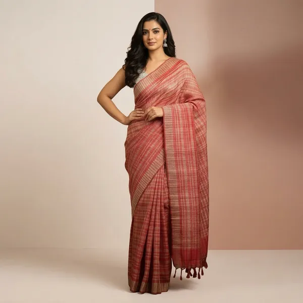 Women_S_Handloom_Jute_Khesh_Cotton_Saree_Ethnic_Wear_With_Running_Unstitched_Blouse_Piece_Free_Size