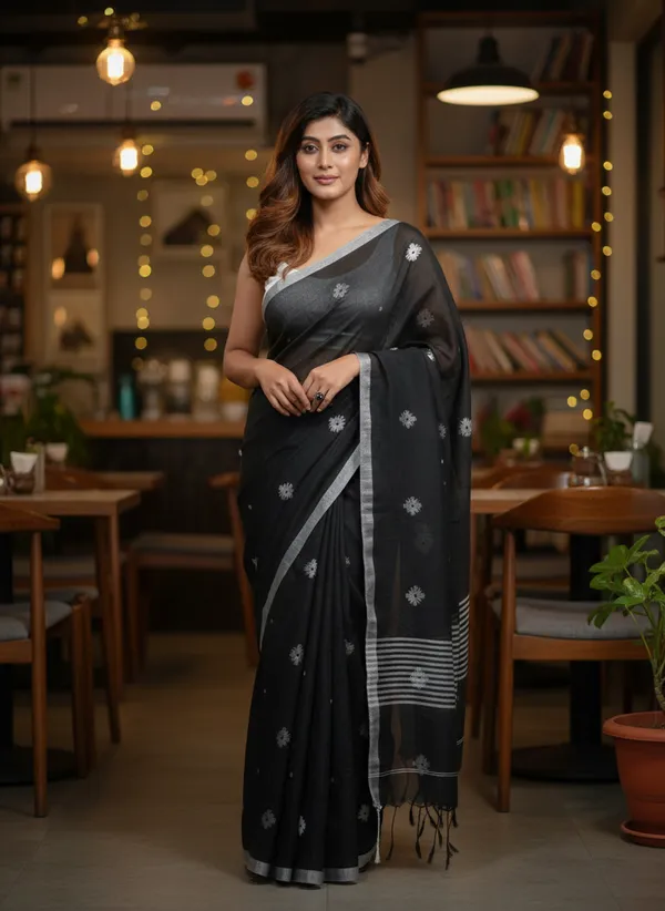 Wsari_Women_S_Handloom_Cotton_Soft__Jamdani_Saree_With_Blouse_Piece_Saree_For_All_Ocassion_Length_5_5_Mtr