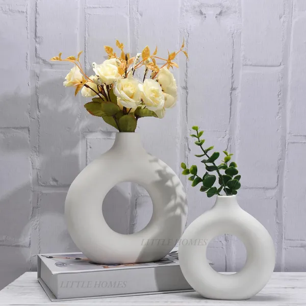 Pack_Of_2_-_Ceramic_White_Round_Flower_Vase_for_Home_Decor,_Office_Desk,_Wedding_Gifts,_House_Warmings_and_Wall_Decor
