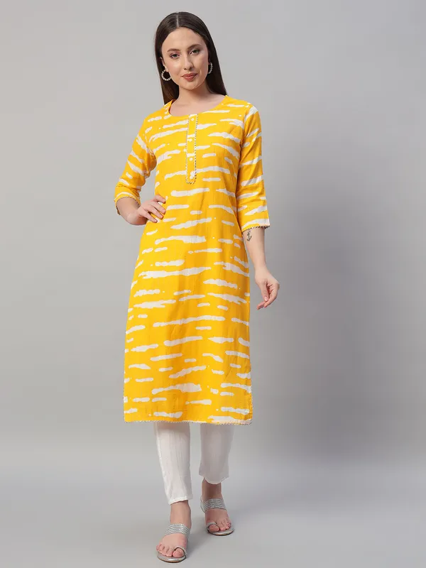 Yellow_Abstract_Viscose_Rayon_Straight_Tye_Dye_Print_Kurta_For_Women