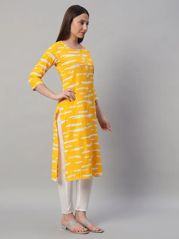Yellow_Abstract_Viscose_Rayon_Straight_Tye_Dye_Print_Kurta_For_Women