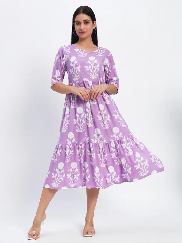Purple_Printed_Viscose_Rayon_Flared_Kurta_For_Women